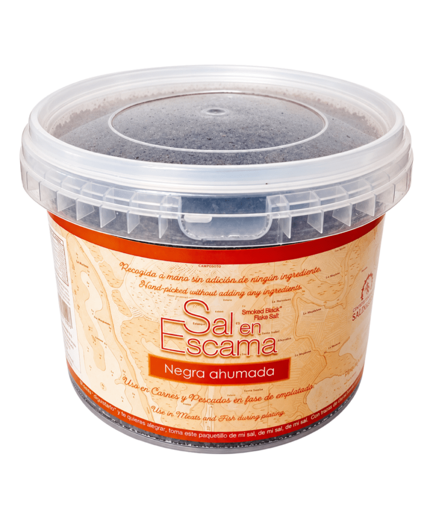 Sal en Escama Negra Ahumada Artesanal Tarrina 1500 g