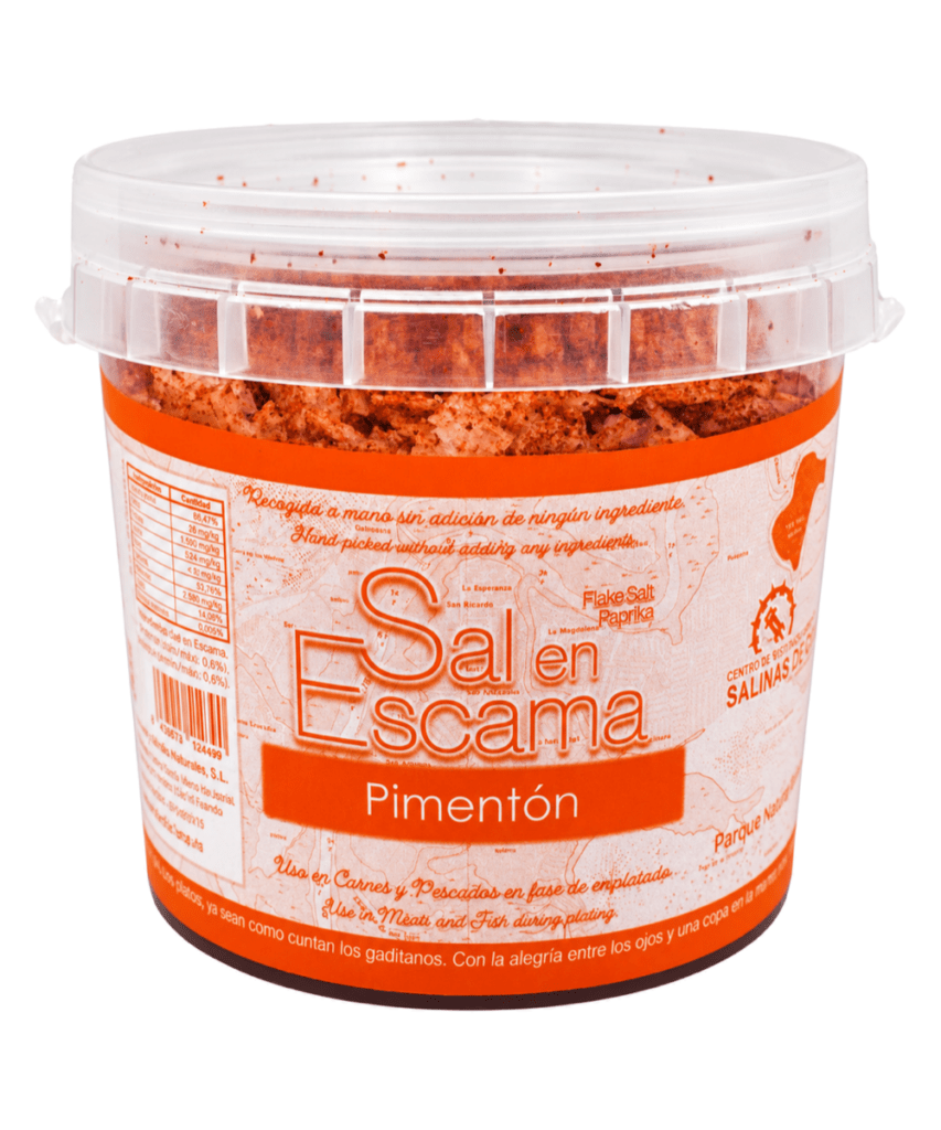 Sal en Escama Pimentón Artesanal Tarrina 400 g