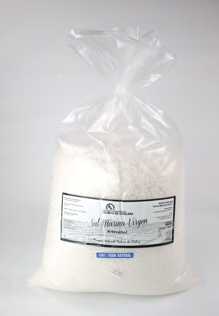 Sal Marina Virgen Artesanal Bolsa 15 kg.