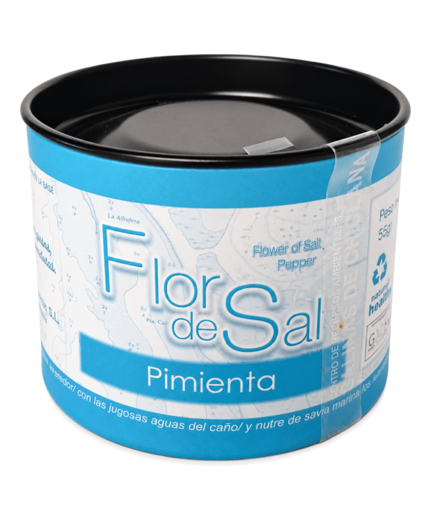 Flor de Sal Pimienta Artesanal Bote 55 g